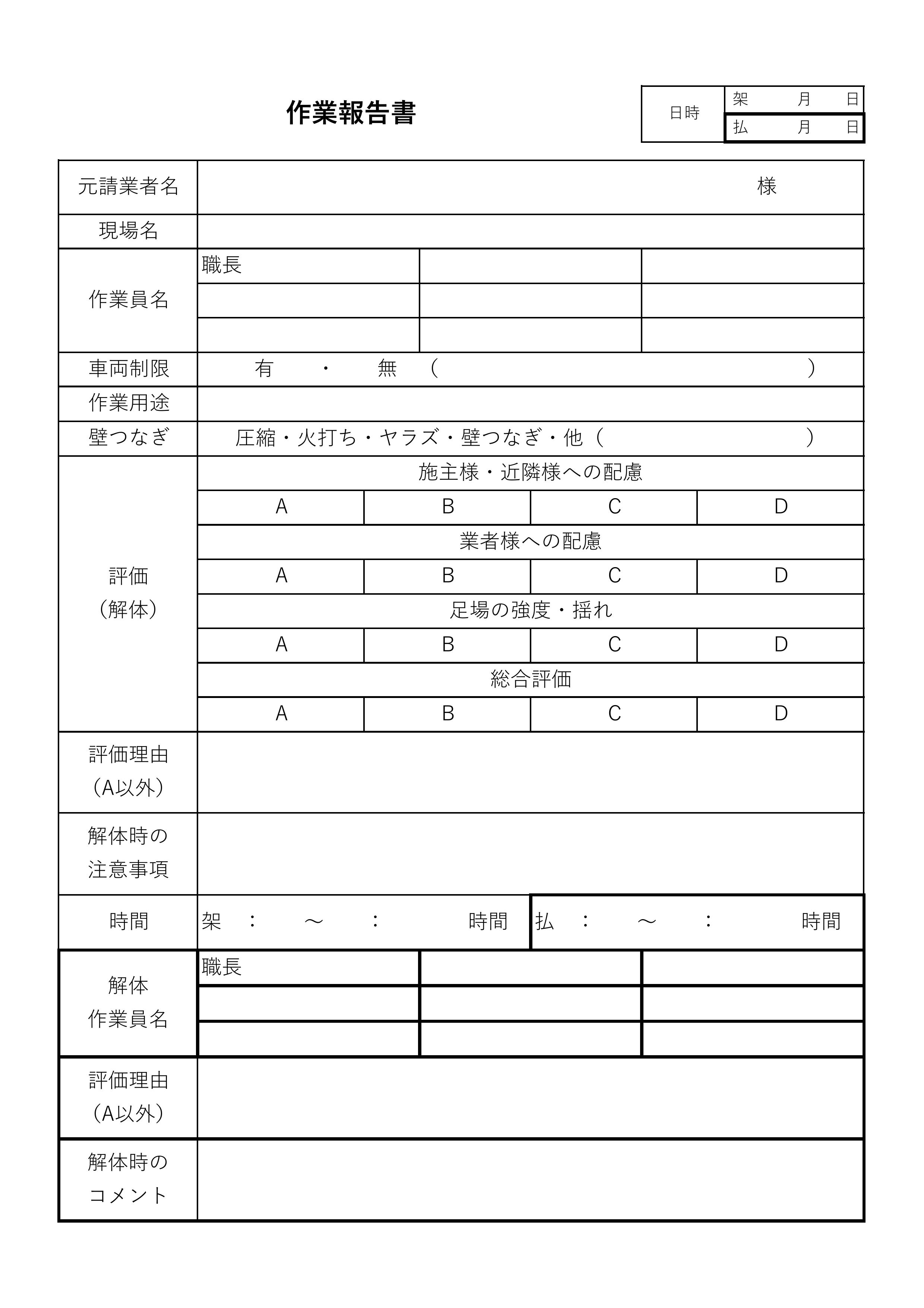 ⑦作業報告書を提出